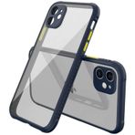 Newface iPhone 12 Mini Miami Şeffaf Silikon Lacivert Cep Telefonu Kılıfı