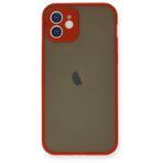 Newface iPhone 12 Mini Montreal Silikon Kapak Kırmızı Cep Telefonu Kılıfı