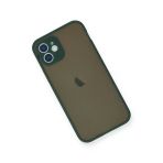 Newface iPhone 12 Mini Montreal Silikon Kapak Yeşil Cep Telefonu Kılıfı