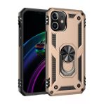 Newface iPhone 12 Mini Sofya Yüzüklü Silikon Kapak Gold Kılıf