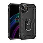 Newface iPhone 12 Mini Sofya Yüzüklü Silikon Kapak Siyah Kılıf