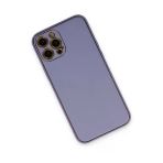 Newface iPhone 12 Pro Coco Deri Silikon Kapak - Açık Lila Kılıf