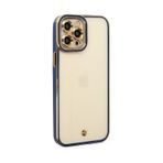 Newface İphone 12 Pro Max Kılıf Liva Lens Silikon - Mavi