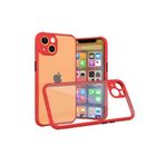 Newface iPhone 13 Mini Miami Şeffaf Silikon Kırmızı Cep Telefonu Kılıfı