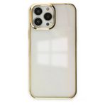Newface iPhone 13 Pro Element Silikon Gold Cep Telefonu Kılıfı