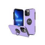 Newface iPhone 13 Pro Elit Yüzüklü Kapak Mor Kılıf