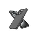NewFace iPhone 13 Pro Max ile Uyumlu Elegant Seri Silikon Kılıf, Renkli Kenar, Mat Yarı Şeffaf, Gri