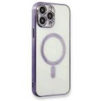 Newface iPhone 13 Pro Max Magneticsafe Lazer Silikon Mor Kılıf