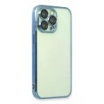 Newface iPhone 13 Pro Max Razer Lensli Silikon Mavi Kılıf