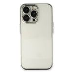 Newface iPhone 13 Pro Razer Lensli Silikon Gümüş Kılıf