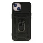 Newface iPhone 14 Pars Lens Yüzüklü Silikon Siyah Kılıf