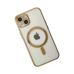 Newface iPhone 14 Plus Magneticsafe Lazer Silikon Gold Kılıf