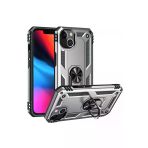 Newface iPhone 14 Plus Sofya Yüzüklü Silikon Kapak Gümüş Kılıf