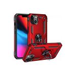 Newface iPhone 14 Plus Sofya Yüzüklü Silikon Kapak Kırmızı Kılıf