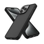 NewFace iPhone 14 Pro ile Uyumlu Elegant Seri Silikon Kılıf, Renkli Kenar, Mat Yarı Şeffaf, Siyah