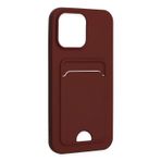Newface iPhone 14 Pro Kelvin Kartvizitli Silikon Bordo Kılıf