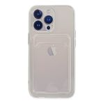 Newface iPhone 14 Pro Max Kart Şeffaf Silikon Şeffaf Cep Telefonu Kılıfı