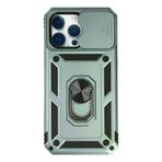 Newface iPhone 14 Pro Pars Lens Yüzüklü Silikon Yeşil Kılıf