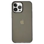 Newface iPhone 14 Pro Pc Sert Şeffaf Kapak Siyah Kılıf