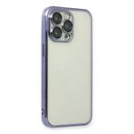 Newface iPhone 14 Pro Razer Lensli Silikon Mor Kılıf