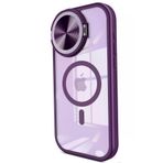 Newface İphone 15 Pro Max Kılıf Teleskop Lens Magsafe Silikon Kapak - Derin Mor
