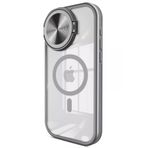 Newface İphone 15 Pro Max Kılıf Teleskop Lens Magsafe Silikon Kapak - Titan Gri