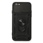 Newface iPhone 6 Pars Lens Yüzüklü Silikon Siyah Cep Telefonu Kılıfı