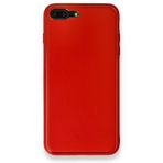 Newface iPhone 7 Plus Coco Deri Silikon Kapak Kırmızı Kılıf