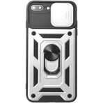 Newface iPhone 7 Plus Pars Lens Yüzüklü Silikon Gümüş Kılıf