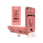 Newface iPhone 7 Zuma Kartvizitli Yüzüklü Silikon Pembe Kılıf
