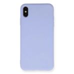 Newface iPhone X Nano İçi Kadife Silikon - Lila Cep Telefonu Kılıfı