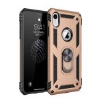 Newface iPhone XR Sofya Yüzüklü Silikon Kapak Gold Kılıf