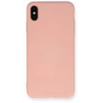 Newface iPhone XS Max Nano İçi Kadife Silikon - Pudra Cep Telefonu Kılıfı