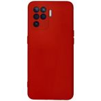 Newface Oppo Reno 5 Lite Nano içi Kadife Silikon - Kırmızı Kılıf