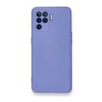 Newface Oppo Reno 5 Lite Nano İçi Kadife Silikon Lila Cep Telefonu Kılıfı