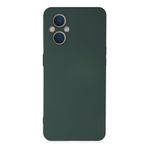Newface Oppo Reno 7 Lite Kılıf Nano içi Kadife Silikon - Koyu Yeşil
