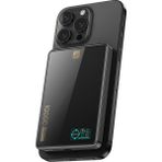 Newface PW598 10.000 Mah Dijital Göstergeli 20W Type-C ve 15W Kablosuz Şarj Pd Hızlı Şarj Magsafe Powerbank - Siyah Svlrs