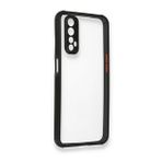 Newface Realme 7 Miami Şeffaf Silikon Lila Cep Telefonu Kılıfı