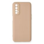 Newface Realme 7 Nano İçi Kadife Silikon - Pudra