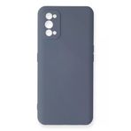 Newface Realme 7 Pro Nano içi Kadife Silikon Gri Cep Telefonu Kılıfı