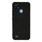 Newface Realme C21 Kılıf Nano İçi Kadife Silikon Siyah Cep Telefonu Kılıfı
