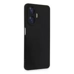 Newface Realme C55 Nano İçi Kadife Silikon Siyah Cep Telefonu Kılıfı