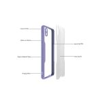 Newface Samsung Galaxy A02 Platin Silikon Lila Cep Telefonu Kılıfı