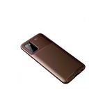 Newface Samsung Galaxy A02s Kılıf Auto Focus Karbon Kapak - Kahverengi