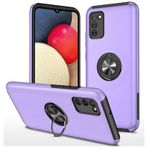 Newface Samsung Galaxy A02s Kılıf Elit Yüzüklü Kapak - Mor