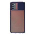 Newface Samsung Galaxy A02s Kılıf Palm Buzlu Kamera Sürgülü Silikon - Lacivert