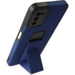 Newface Samsung Galaxy A03s Kılıf Mega Standlı Silikon - Mavi
