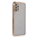 Newface Samsung Galaxy A23 4G Kılıf Razer Lensli Silikon - Gold