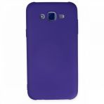 Newface Samsung Galaxy J7 Nano İçi Kadife Silikon Mor Cep Telefonu Kılıfı