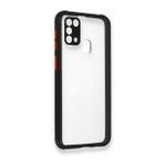 Newface Samsung Galaxy M31 Miami Şeffaf Silikon Kırmızı Cep Telefonu Kılıfı